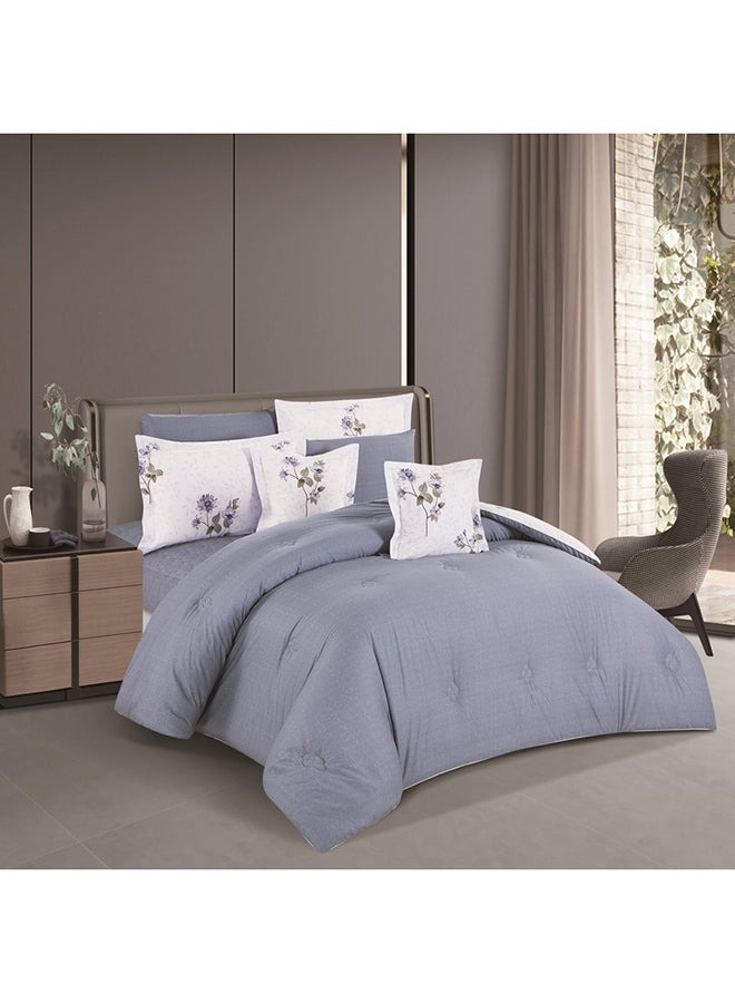 ليفور طقم لحاف من هورس  كلاسيك قطن فاخر 100٪ بنقشة الزهور 8قطع - Image 3