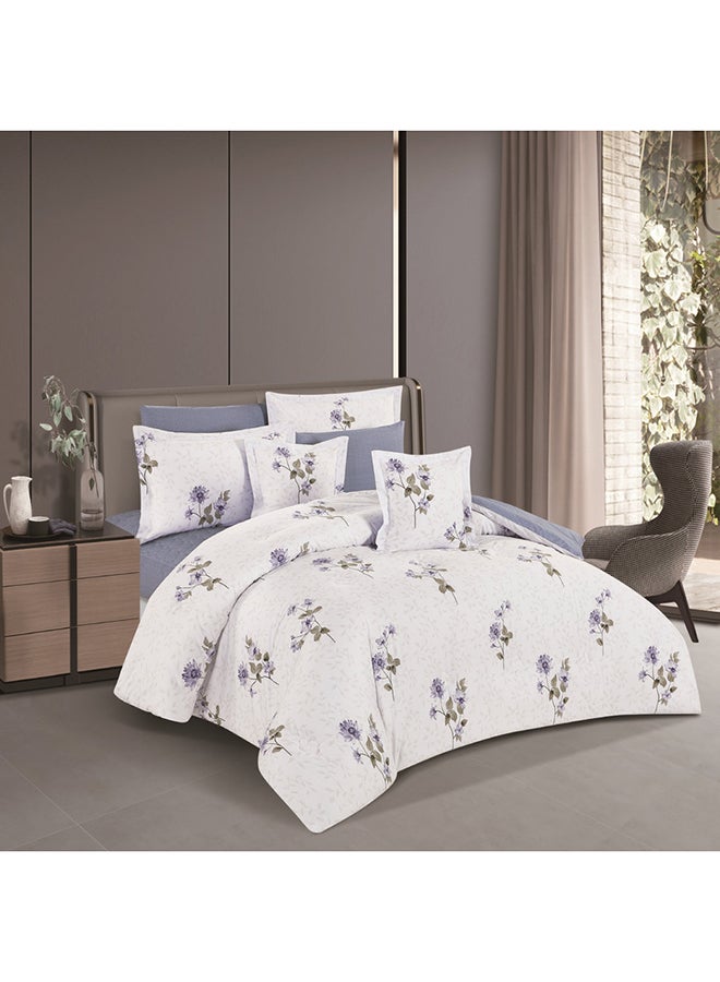 ليفور طقم لحاف من هورس  كلاسيك قطن فاخر 100٪ بنقشة الزهور 8قطع - Image 2