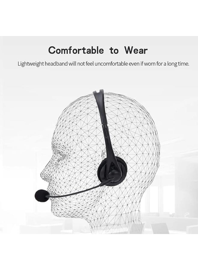 Generic420apple SY490MV Wired Call Center Headset with Type-C Port and Microphone, Operator Headset with Noise Cancellation for PCs, Phones, and Desktops - Image 2