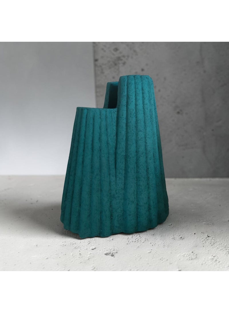 color zone pottery Decorative 32 cm pottery vase for office and home, featuring distinctive designs. - Image 2