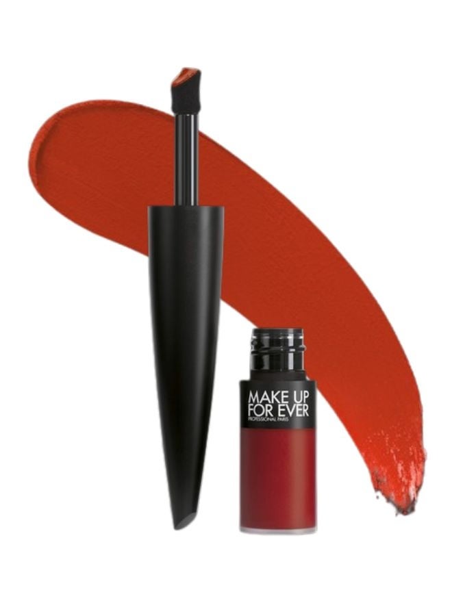 MAKE UP FOR EVER Rouge Artist For Ever Matte 24HR Longwear Liquid Lipstick 4.5ml – Shade 442 Everlasting Scarlet (Crimson Red) – Transfer-Proof, High-Pigment, Comfortable Matte Lip Color - Image 1