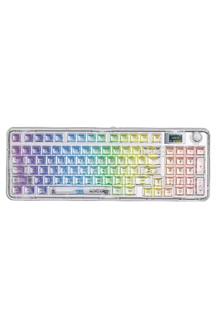 AULA F-NB98 Mechanical Keyboard 3 Mode Multi-functional Knob Custom Screen Gaming Keyboard RGB Backlit Hot Swap PC Gamer Gifts - Image 1