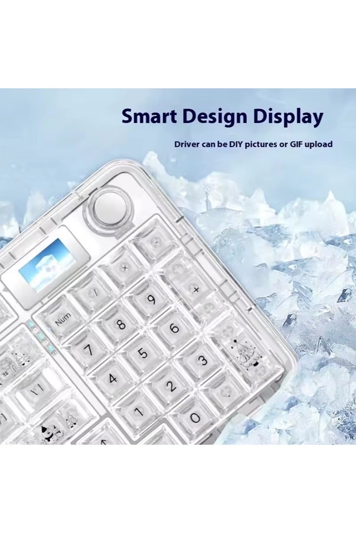 AULA F-NB98 Mechanical Keyboard 3 Mode Multi-functional Knob Custom Screen Gaming Keyboard RGB Backlit Hot Swap PC Gamer Gifts - Image 3