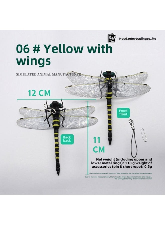 Large Simulation Dragonfly Mosquito Repellent Model Toy Magnetic Refrigerator Sticker Japan Outdoor-color:06 With Wings 120*110mm  - Image 1
