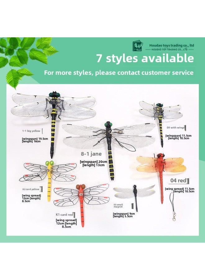 Large Simulation Dragonfly Mosquito Repellent Model Toy Magnetic Refrigerator Sticker Japan Outdoor-color:06 With Wings 120*110mm  - Image 4