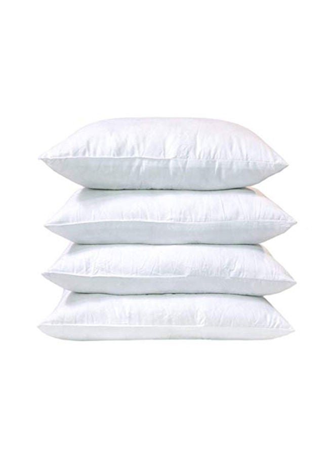 Hotel Linen Klub طقم من 4 وسائد ضغط بحجم 48 سم × 70 سم، غلاف خارجي: 100% ميكروفايبر، حشو: 700 جرام ألياف هولow شعور ناعم، اللون: أبيض  - Image 3