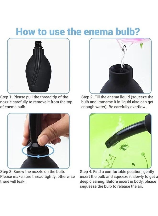Neox 310ml Enema Bulb Kit Douche Cleaner Enema Kit for Women Men with Soft Nozzle  - Image 4