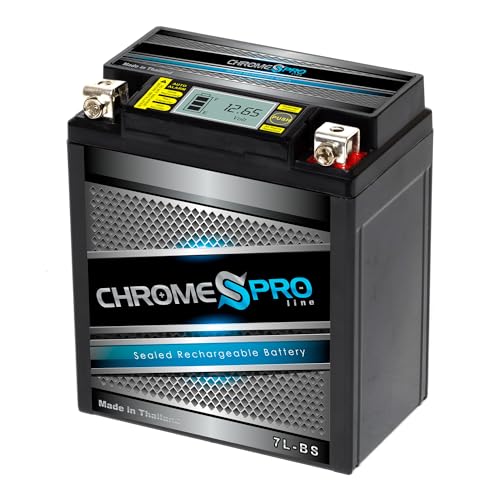 Chrome S Pro iGel YTX7L-BS Battery – 85 CCA, Gel Electrolyte, LED Display, 12V 7Ah – Fits ATV, Motorcycle, Scooter, Jet Ski, Dirt Bike, UTV, Snowmobile & More – T3 Nut & Bolt Terminal - Image 1