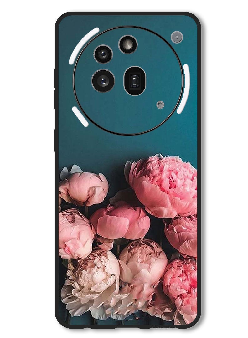 Theodor Case Compatible with Nothing Phone 3a Pro Protection Shockproof Bumper Cover Flowers - Image 1