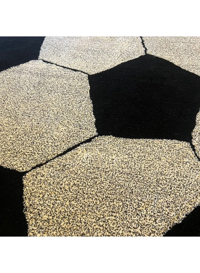 Carpetivity Football-Themed Kids Carpet – soft tufted rug designed for children’s rooms, perfect for bedrooms and playrooms. Dry clean only.  - Image 4