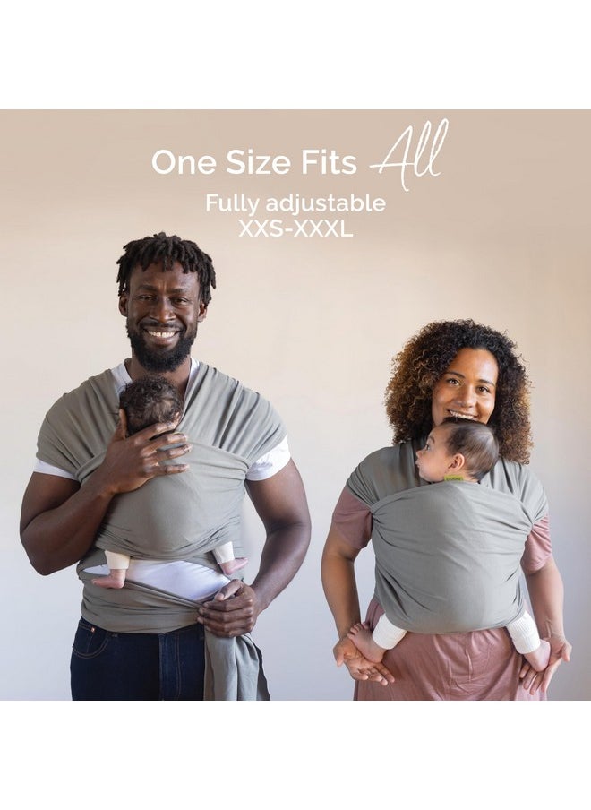 boba Baby Wrap Carrier - Original Baby Carrier Wrap, Baby Sling For Newborns - Baby Wearing Essentials - Hands-Free Newborn Wrap Swaddle Holder, Newborn To Toddler Infant Baby Sling, 7-35 Lbs (Grey)  - Image 4