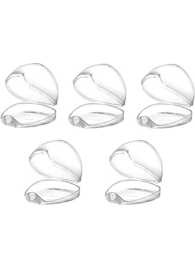 ECVV Dummy Case, 5 Pack Transparent Pacifier Soother Pod Holder Box for Kids, Storage Nipple Shield Safe BPA-Free Travel and Home  - Image 1