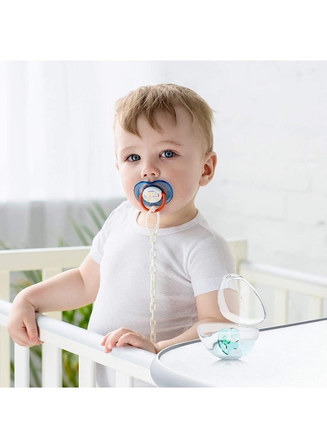 ECVV Dummy Case, 5 Pack Transparent Pacifier Soother Pod Holder Box for Kids, Storage Nipple Shield Safe BPA-Free Travel and Home  - Image 3