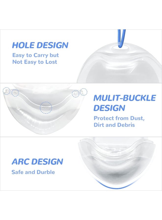 Dummy Case, 5 Pack Transparent Pacifier Soother Pod Holder Box for Kids, Storage Nipple Shield Safe BPA-Free Travel and Home