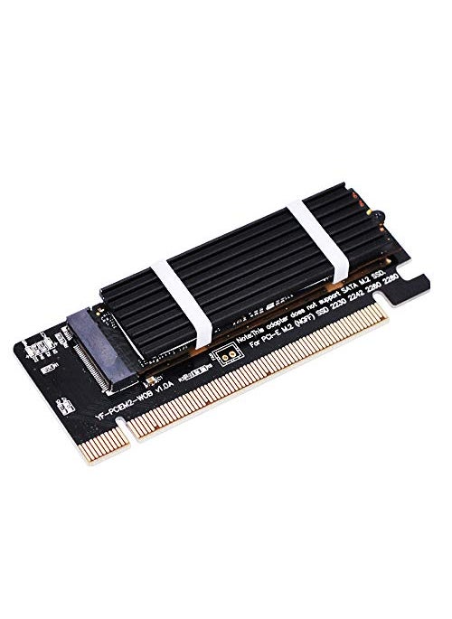 EZDIY-FAB EZDIY-FAB NVME PCIe 4.0 Adapter, M.2 NVME SSD to PCI Express Adapter with Heat Sink, Only Support PCIe x16 Slot,Support M.2 SSD 2230 2242 2260 2280  - Image 2