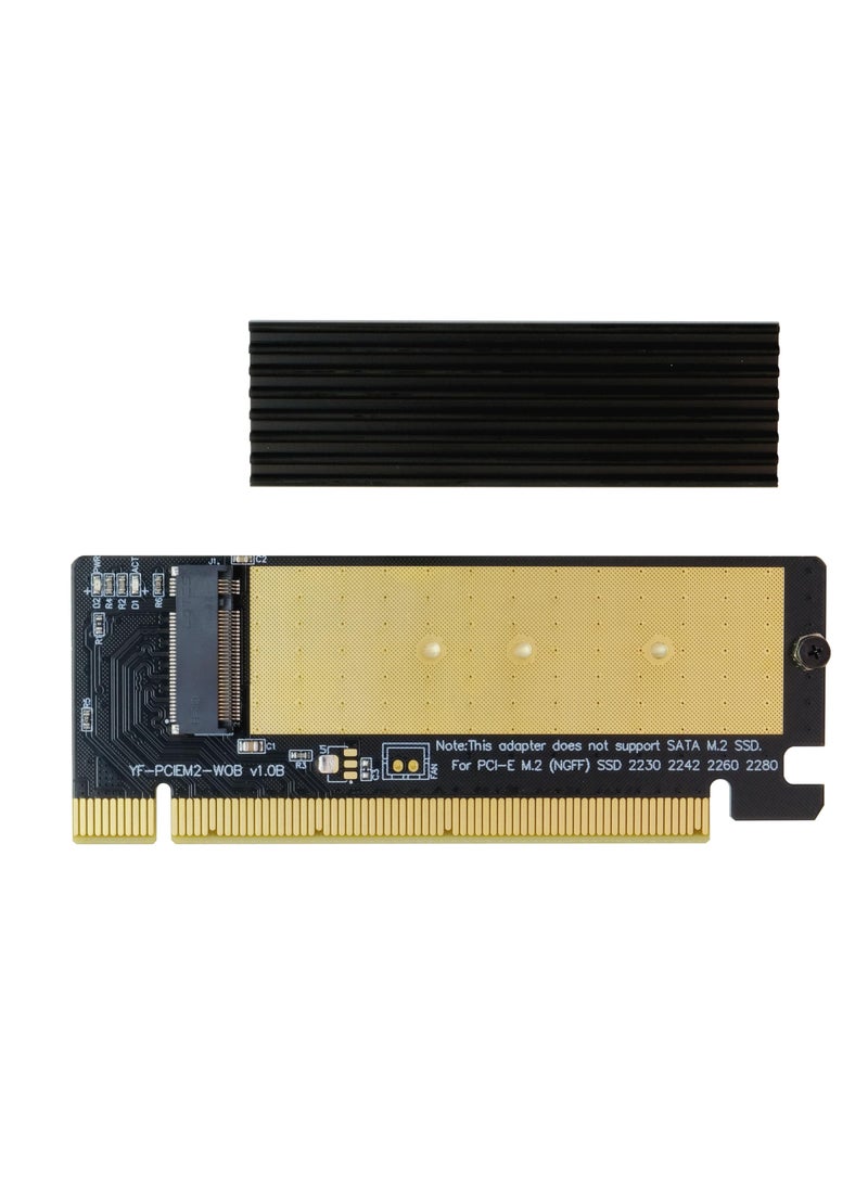 EZDIY-FAB EZDIY-FAB NVME PCIe 4.0 Adapter, M.2 NVME SSD to PCI Express Adapter with Heat Sink, Only Support PCIe x16 Slot,Support M.2 SSD 2230 2242 2260 2280  - Image 1