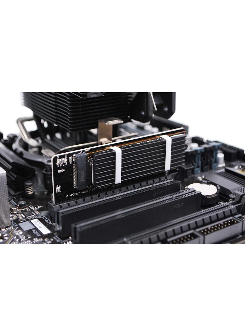 EZDIY-FAB EZDIY-FAB NVME PCIe 4.0 Adapter, M.2 NVME SSD to PCI Express Adapter with Heat Sink, Only Support PCIe x16 Slot,Support M.2 SSD 2230 2242 2260 2280  - Image 3