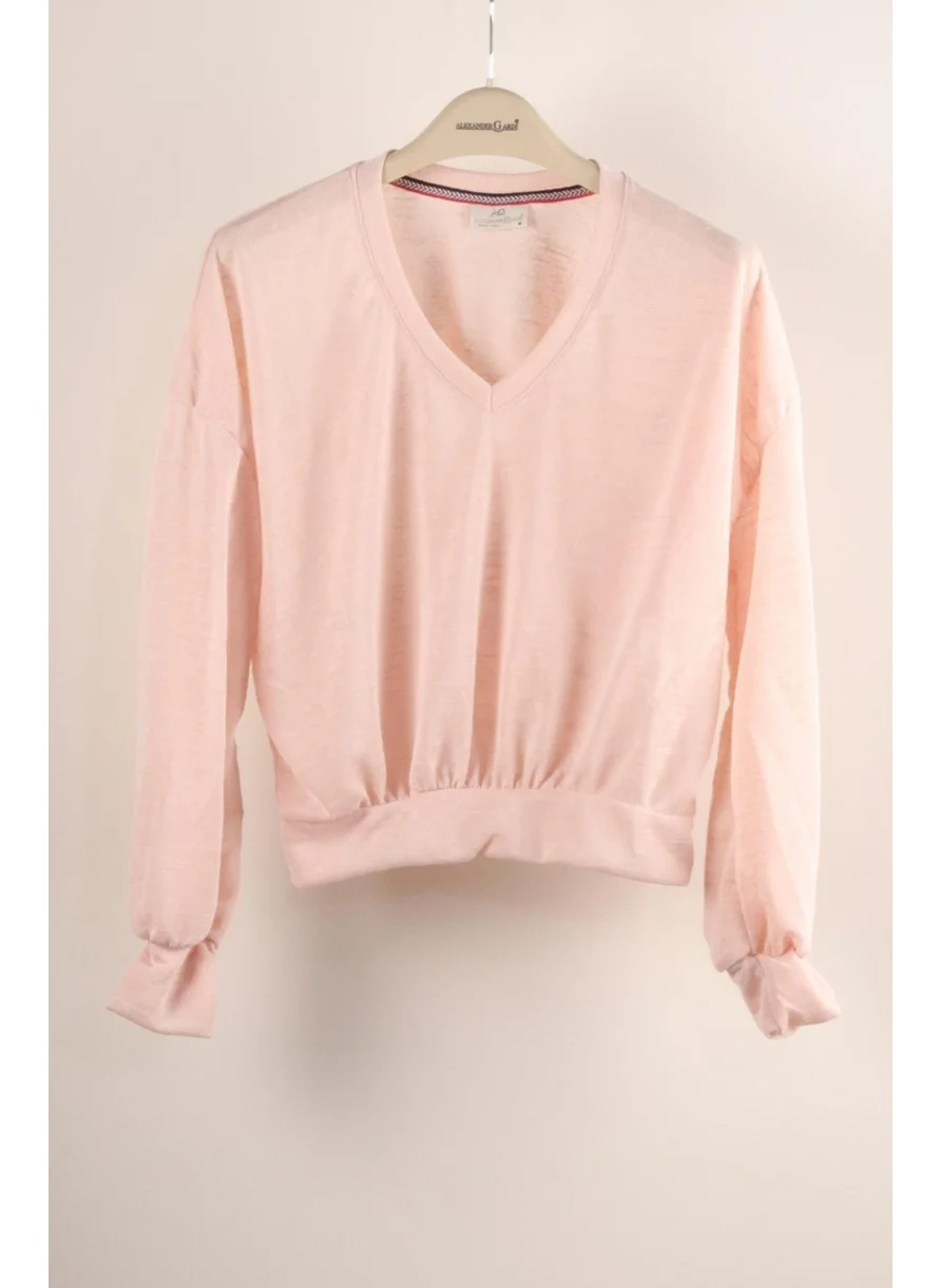 Alexander Gardi V-Neck Bat Sleeve Blouse (B21-30505)