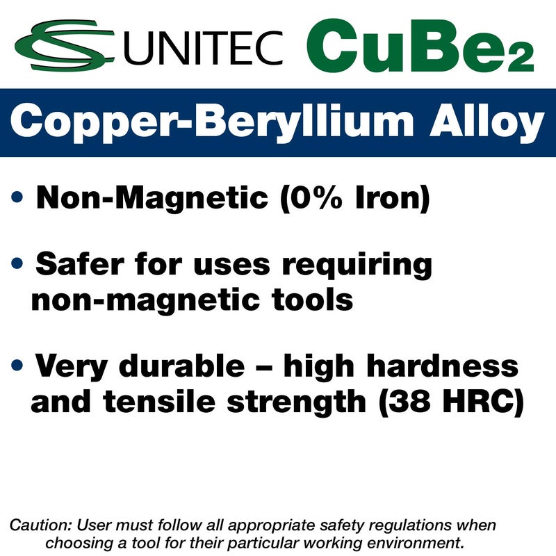 CS Unitec | EX301-020UB | Non-Sparking & Non-Magnetic Copper Beryllium Cylindrical Drift Punch Striking Tool. 5-3/4" Long, 3/8" Head. Corrosion-Resistant. TUV Certified. - Image 3