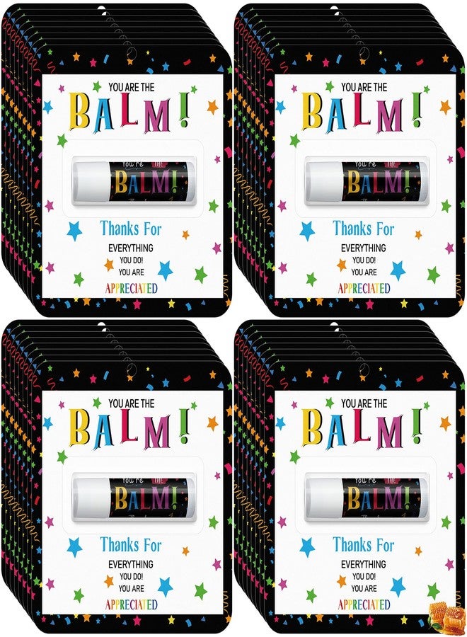 Sacubee 30 Pack Employee Appreciation Gifts Bulk Lip Balms, Teacher Thank You Gifts, Staff Volunteer Appreciation Favors, You're the Balm Mini Lip Balm Gift(Honey Flavor) - Image 1