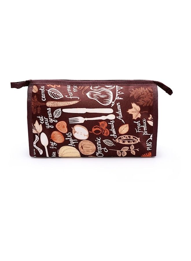 NIBEMINENT Portable Travel Toiletry Makeup Cosmetic Clutch Bag With Zipper Multicolour