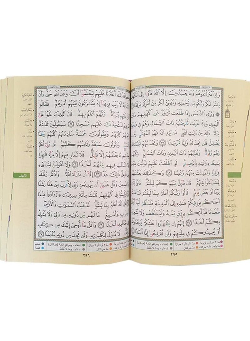 Tajweed Quran in Arabic with an explanation of the meanings of the Quran, medium size, 17 x 24 cm - Image 2