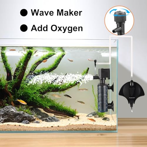 Carefree Fish Aquarium Small Sponge Filter for 3~15Gal Fish Tank Quiet for Saltwater and Freshwater with Biochemical Filtration Balls and Biochemical Filtration Sponge - Image 3