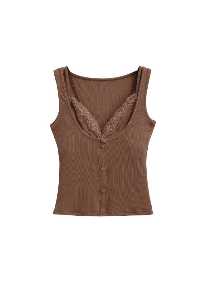 KUYING Expansion With Chest Cushion Small Camisole Vest Base And Slim Fit Top - Image 1