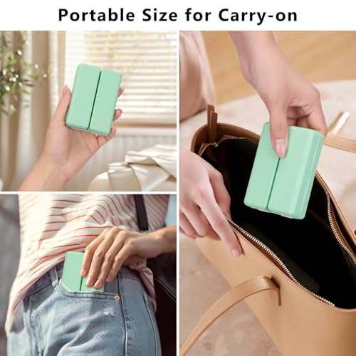 FYY Daily Pill Organizer, 7 Compartments Portable Pill Case Travel Pill Organizer,[Folding Design] Pill Box for Purse Pocket to Hold Vitamins,Cod Liver Oil,Supplements and Medication-Green - Image 3