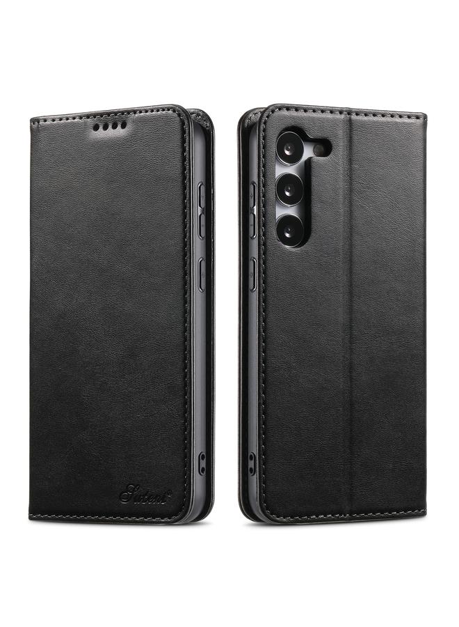 Suteni Case For Samsung Galaxy S24 5G Calf Texture Horizontal Flip Leather Phone Case - Image 1