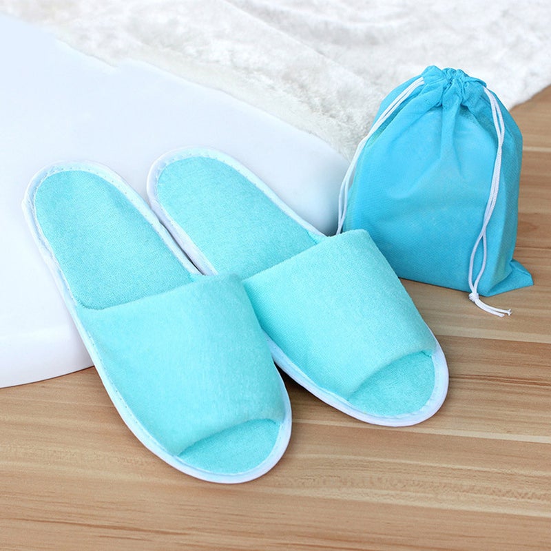 8 Pairs of Female Disposable Slippers Portable Folding Slippers for Travel Hotel ( ) - Image 4