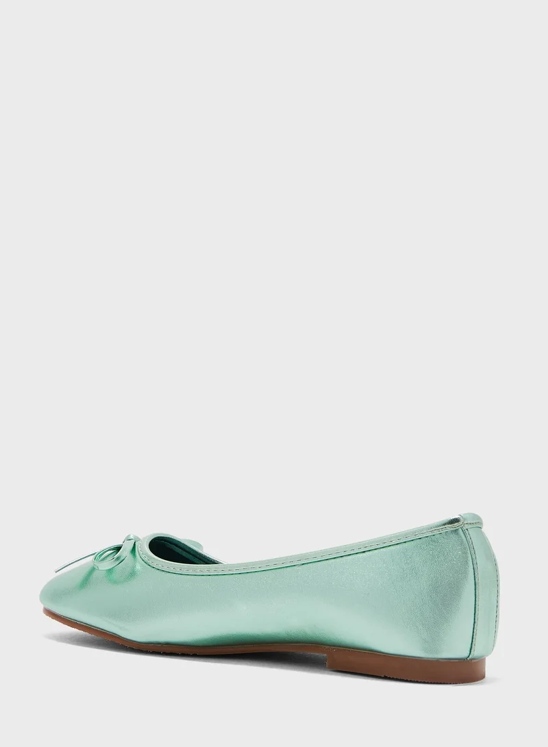 Ginger Metallic Ballerina Pump Teal