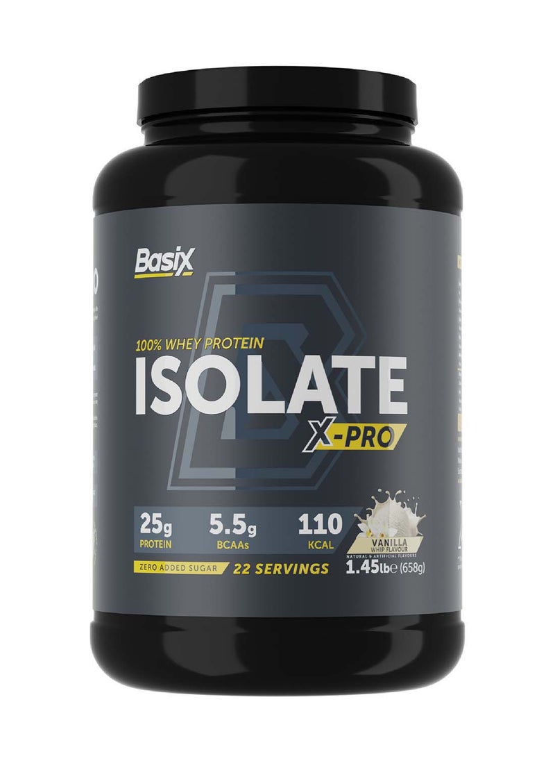 Basix - Whey Protein Isolate X-Pro Vanilla Whip Flavour 1.45Lb - Image 1