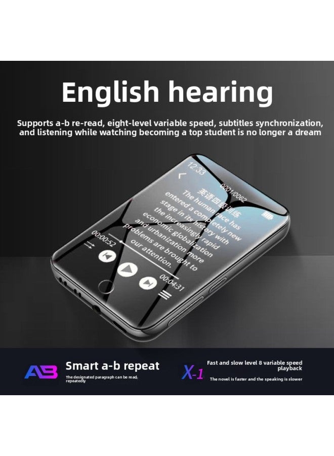2024 Mp3 Full Screen Mp4 Walkman Student Music Player Mp5 Ultra-thin Practical External Version-Color:2.8inch Touch Screen [black Metal With Bluetooth] 16g-Capacity:Official Standard Configuration [ordinary Headphones] - Image 5
