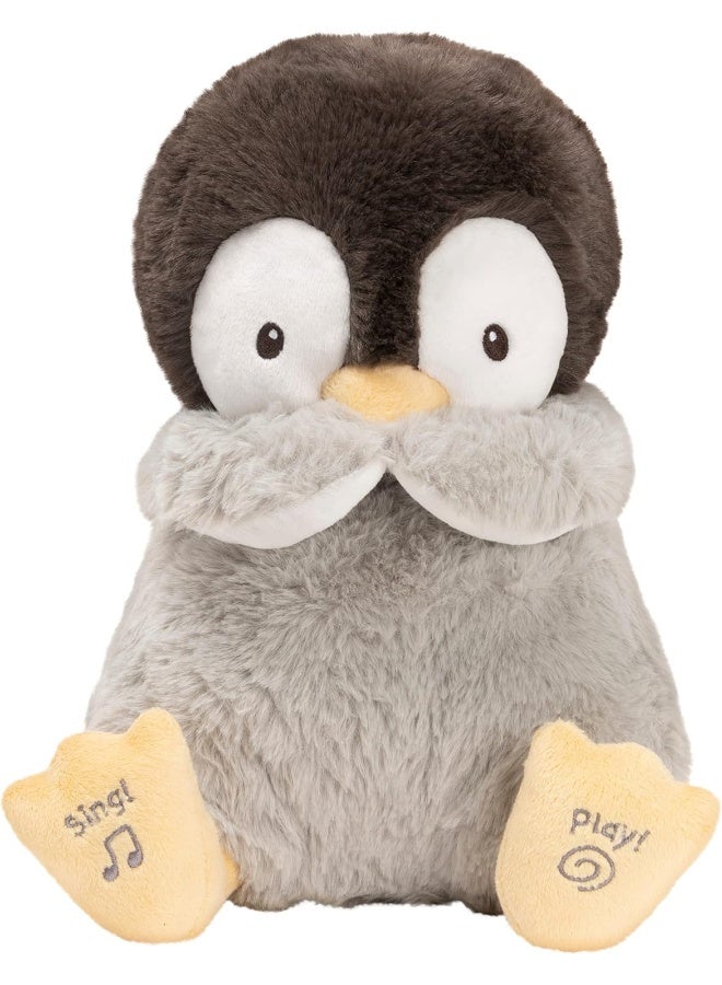 GUND دمية جوند بيبي المتحركة قبلة البطريق للأطفال، أسود/أبيض/رمادي، 12" - Image 2