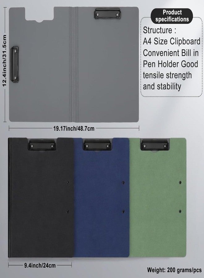 TENDULA File Cover Folder Clipboard, Clip File Folder,Double Metal Clips, 360 Degree Flip Writing Pad, PP File Clipboard for A4 and Letter Size Business, Office, School Papers (6, Multi Colour) - Image 2