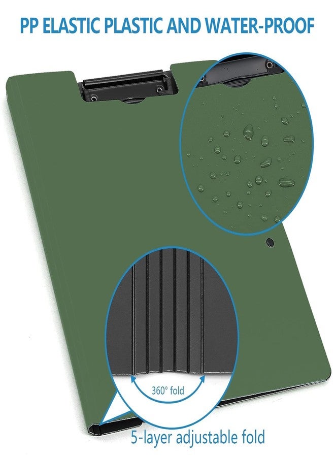 TENDULA File Cover Folder Clipboard, Clip File Folder,Double Metal Clips, 360 Degree Flip Writing Pad, PP File Clipboard for A4 and Letter Size Business, Office, School Papers (6, Multi Colour) - Image 5