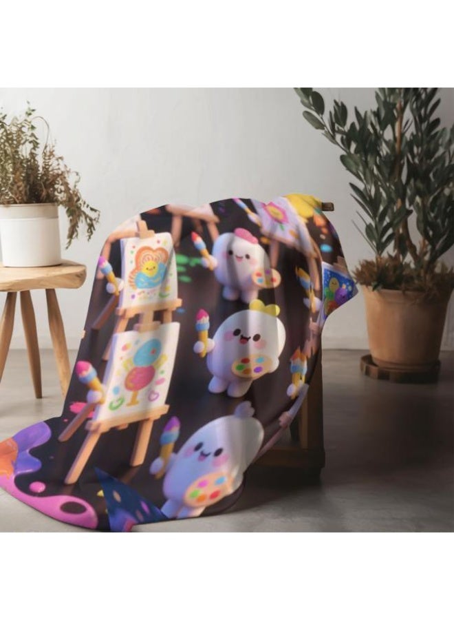 general Wisdom Fairy (latest) flannel thin blanket (warm and comfortable, suitable for sleep, game use, dust and sandproof) 150cm*200cm - 86 - Image 3