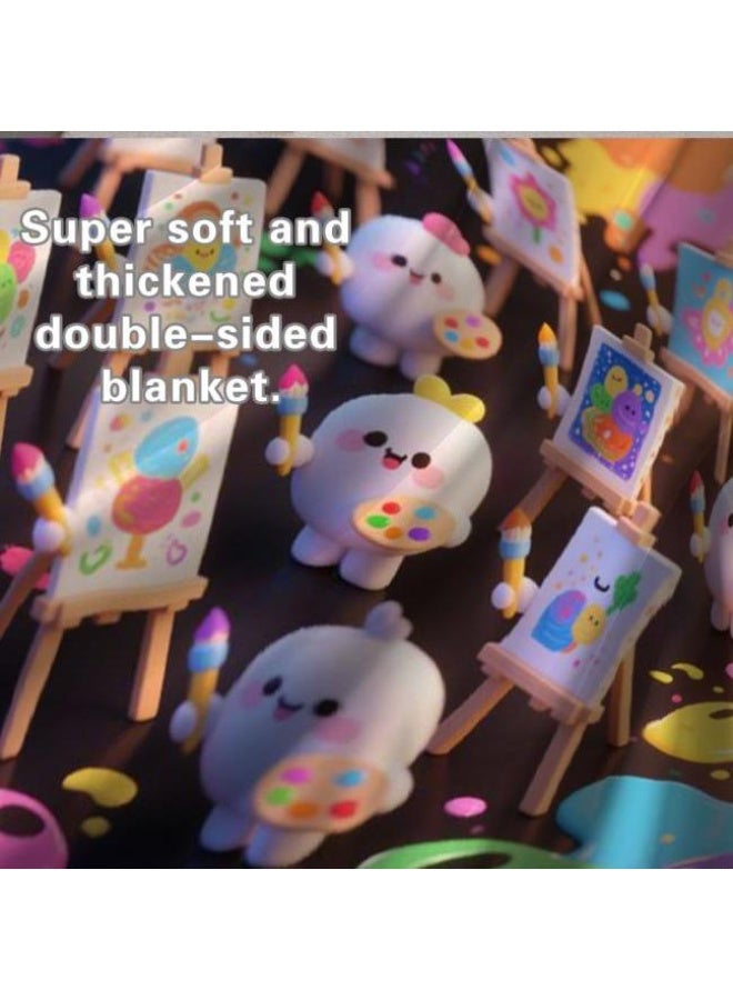 general Wisdom Fairy (latest) flannel thin blanket (warm and comfortable, suitable for sleep, game use, dust and sandproof) 150cm*200cm - 86 - Image 5