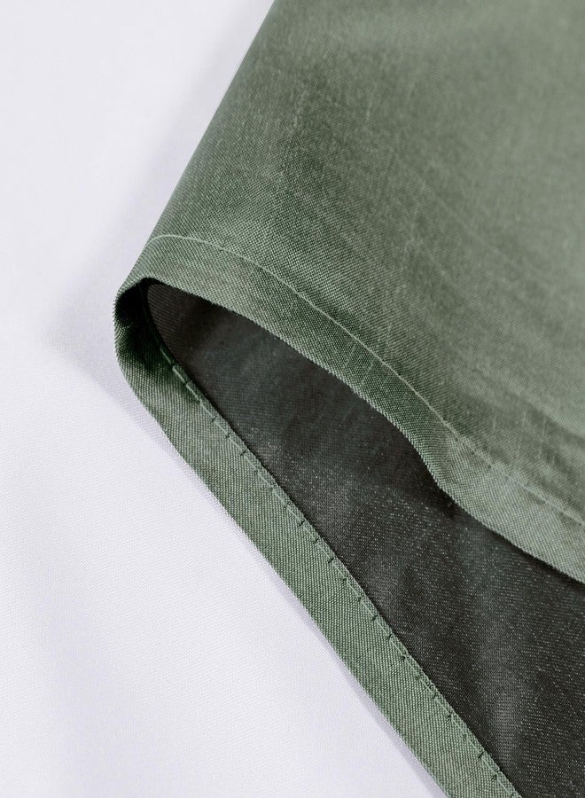 Chyhomenyc ستارة Chyhomenyc Uptown Sage Green للنافذة، ستارة صغيرة من قماش سلوب حريري صناعي معتم للغرفة، مناسبة لغرف النوم والحمامات ذات الطراز الريفي، مقاس 60 بوصة عرضًا × 14 بوصة طولًا. - Image 4