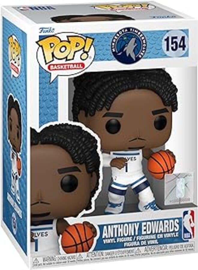 Funko Pop! Basketball: NBA Timberwolves - Anthony Edwards, Collectible Action Vinyl Figure - 65794