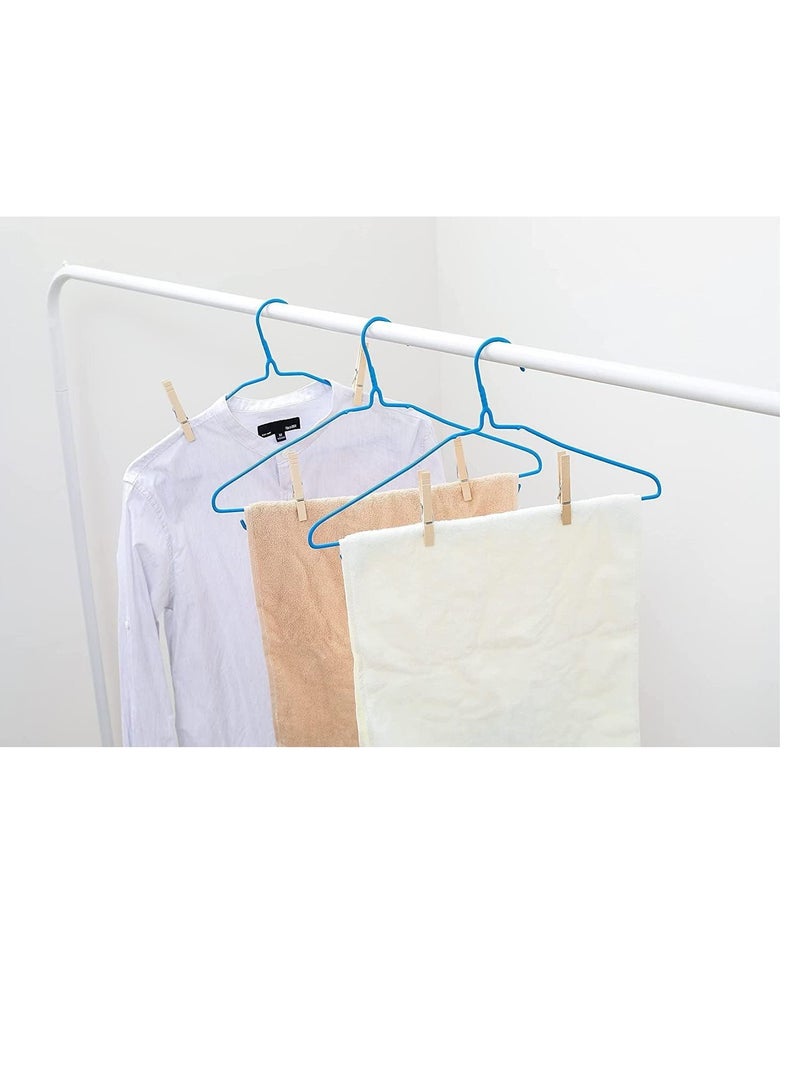 بامير 40 قطعة من مشابك الغسيل الخشبية، أوتاد ملابس من الخيزران الطبيعي، مضادة للصدأ والرطوبة، دبابيس خشبية متينة، مشابك ملابس متينة مع حاملات قبضة قوية لتجفيف قماش الغسيل. - Image 3