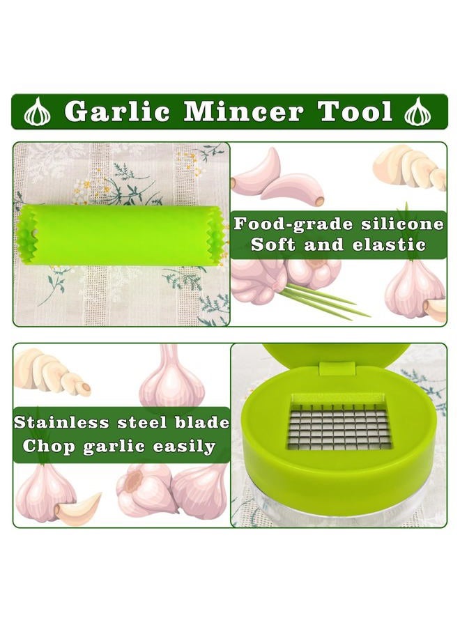 Deftomo Garlic Press Stainless Steel, Garlic Mincer Tool with Storage Container, Garlic Chopper with Peeler Skin and Cleaning Brush - Image 4
