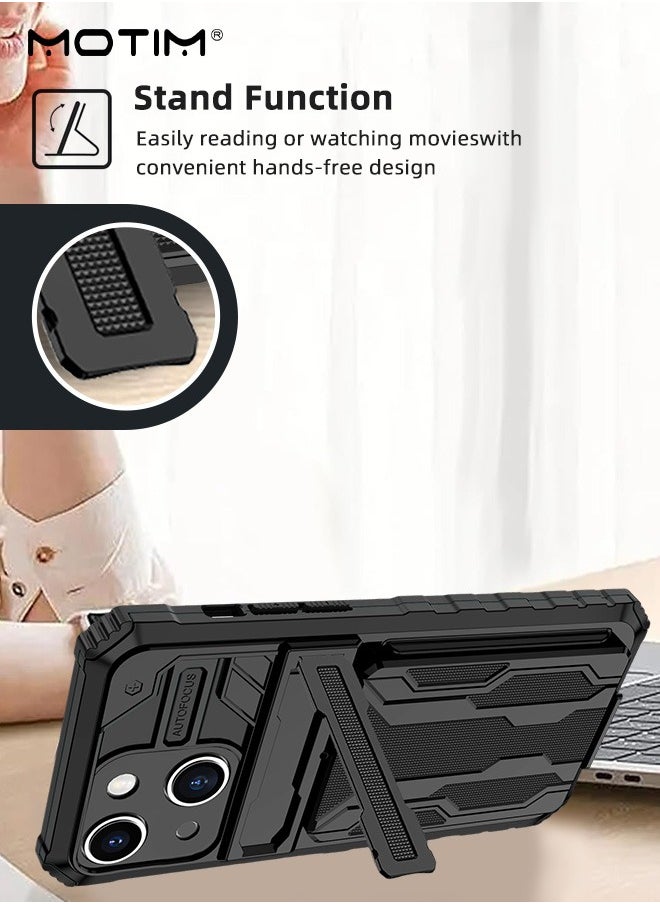 Motim Armor Case for iPhone 14/14 Pro/14 Plus/14 Pro Max Heavy Duty Shockproof Protective Phone Case Kickstand Cover with Hidden Card Slot  - Image 5