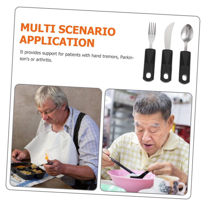 Adaptive Cutlery Set Non Slip Tableware for Elderly Disabled Lightweight Durable Easy to Clean - Image 5