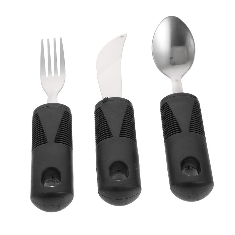 Adaptive Cutlery Set Non Slip Tableware for Elderly Disabled Lightweight Durable Easy to Clean - Image 2