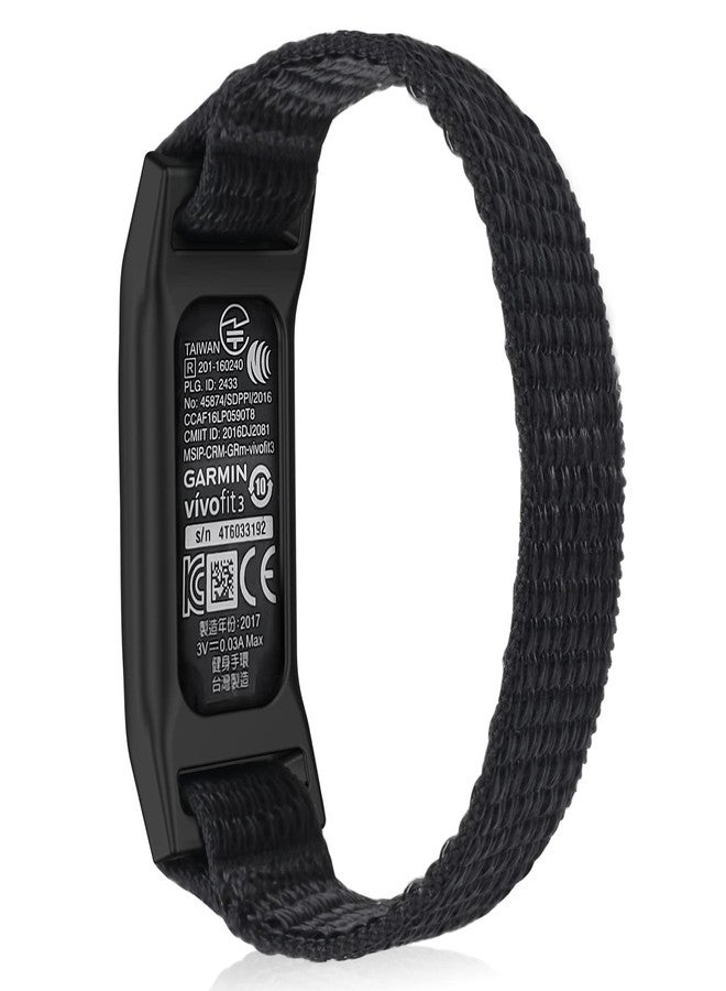 C2D JOY Sport Woven Nylon Strap Hoop&Loop Wristband Compatible with Garmin Vivofit 3 Tracker (Pink&Black)-Large (5.5-8.1in) - Image 2