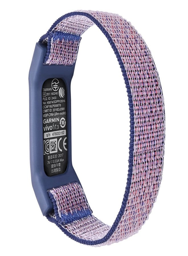 C2D JOY Sport Woven Nylon Strap Hoop&Loop Wristband Compatible with Garmin Vivofit 3 Tracker (Pink&Black)-Large (5.5-8.1in) - Image 4