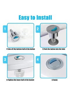SYOSI Toilet Flush Button, Modern Compact Double Push Toilet Flush Parts, Round Dual Flush Push Button Compatible with Standard Cistern, Cistern Flush Replacement  - Image 5