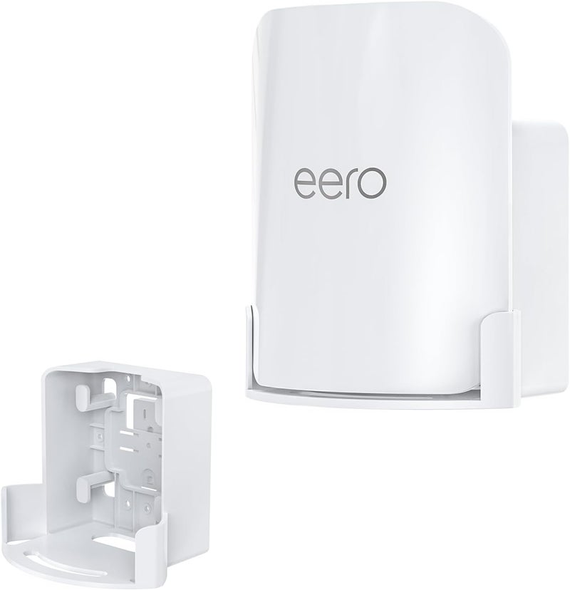 XLTTYWL مجموعة تركيب حائط لـ eero Pro 7، قوس تركيب مقبس eero 7 Pro لتحسين المساحة وإدارة الكابلات، ملحقات متوافقة مع eero Pro 7 لموجه eero Pro 7 ثلاثي النطاق Mesh Wi-Fi 7 (أبيض، 1 قطعة) | تناسب موجه eero Pro 7 ثلاثي النطاق Mesh Wi-Fi 7، إدارة كابلات مخفية، بلاستيك ABS متين، تصميم موفر للمساحة، أبيض، 1 قطعة - Image 1